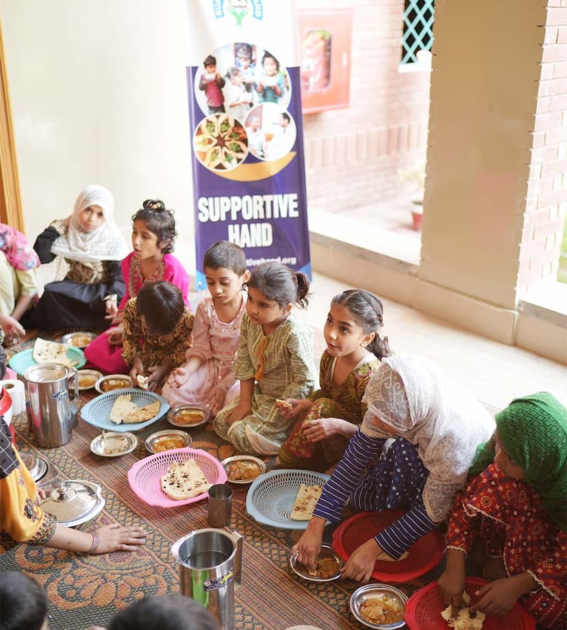 Sharing meal to the Orphanage